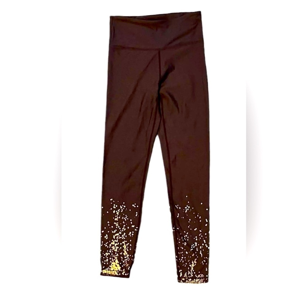 Marika Flex Deluxe Dry Wik 27” Medium Athletic Leggings Chocolate Plum NWT